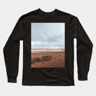 Stranded Lobster Trap on a New Brunswick Beach V1 Long Sleeve T-Shirt